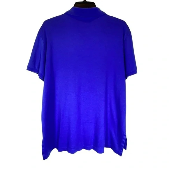 Polo Ralph Lauren collared pol0 shirt  L Blue Pima soft touch cotton small horse - Picture 2 of 6